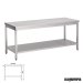 Mesa acero inoxidable central fondo 60 con estante