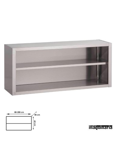 Armario de pared abierto de Inox