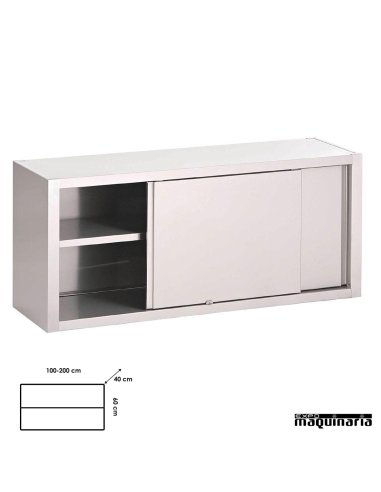 Armario de pared INOX puertas deslizantes