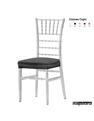 Sillas eventos blanca cojin integral ZOLIGURIA