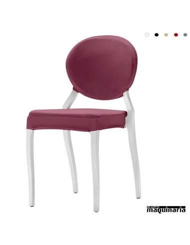 Sillas de plastico para eventos respaldo cojin ZOMEDALLIONI