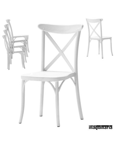 Sillas eventos respaldo en cruz ZOVIENA