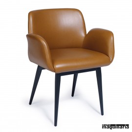 Sillon polipiel 4 patas de acero grafito IM6638
