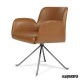 Sillon polipiel patas piramide de acero marron IM6618