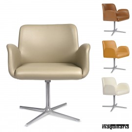 Sillon polipiel base en cruz tubo acero IM6617