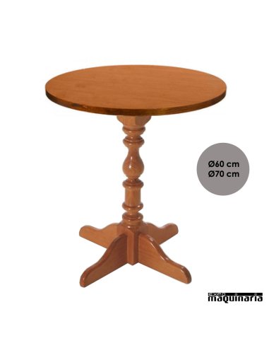 Mesa de madera torneada FASEVILLA REDONDA