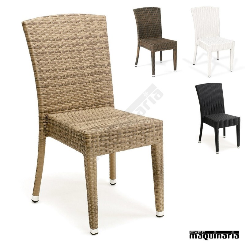 Sillas rattan estructura Aluminio IM4503