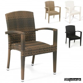 Sillon rattan estructura Aluminio IM4416