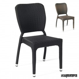 Sillas rattan respaldo redondeado IM5071
