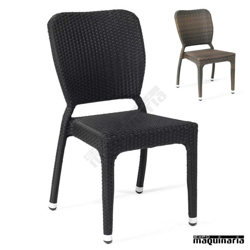 Sillas rattan respaldo redondeado IM5071