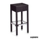 Taburete exterior de rattan antracita IM4553