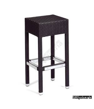 Taburete exterior de rattan antracita IM4553