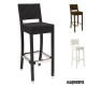 Taburete con respaldo médula rattan IM4554