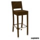 Taburete con respaldo médula rattan cafe IM4554