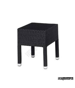 Taburete bajo de rattan antracita IM4552