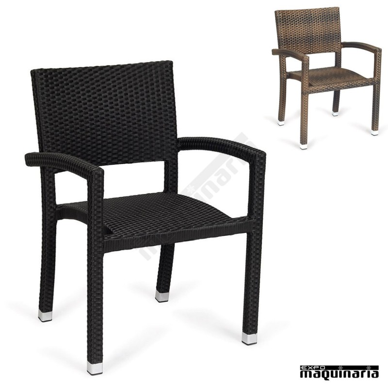 Sillon de ratan y aluminio IM4506