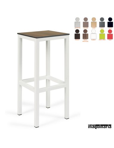 Taburete exterior compact blanco IM4561