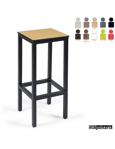 Taburete exterior compact negro IM4561