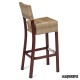 Taburete con respaldo rattan moka IM4557