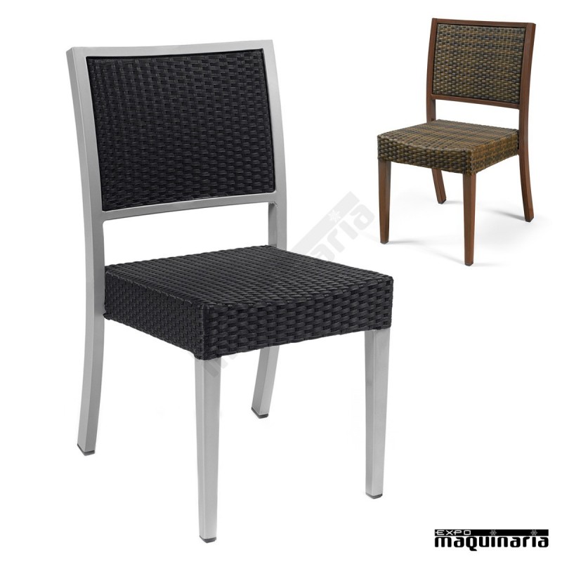Sillas rattan y aluminio IM5080