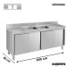 Fregadero  acero inox. con bastidor Una Cubeta y escurridor Fondo 600