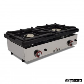 Cocina a gas de encimera con 2 quemadores AX80CG