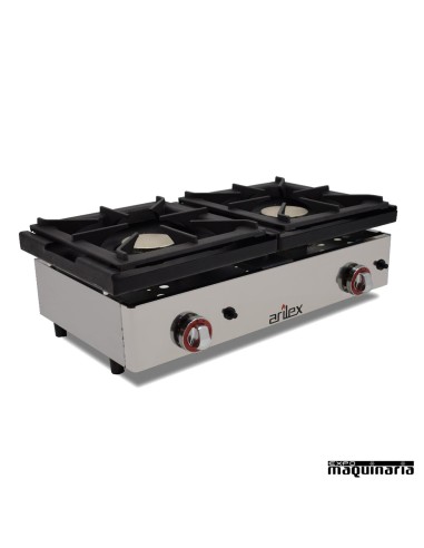 Cocina a gas de encimera con 2 quemadores PHG2