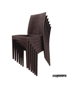 Silla apilable imitación ratán NIGR361 2