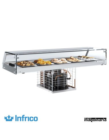 Vitrina tapas INFRICO VET7DPGR 134cm- 7 bandejas