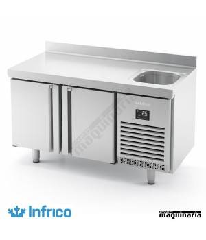Mesa refrigerada con fregadero (146.8 x 60 cm) BMPPF 1500 II