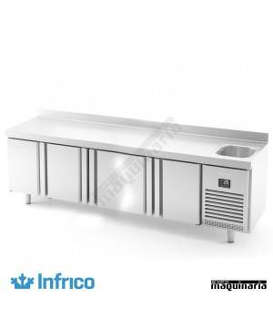 Mesa refrigerada con fregadero (245.2 x 60 cm) BMPPF 2500 II