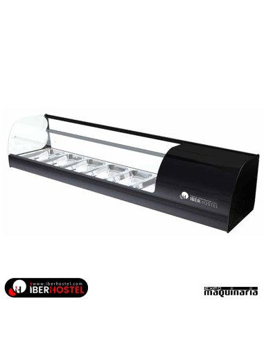 Vitrina doble fria 6 bandejas y estante IBER-6/2