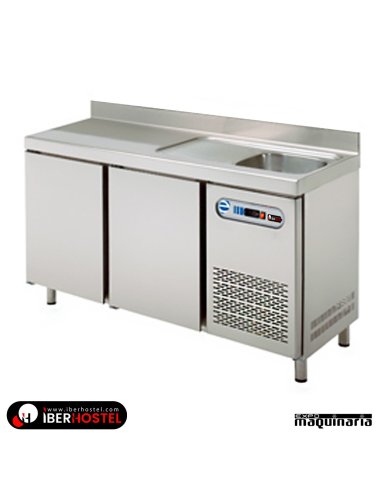 Mesa fria GN con fregadero 134x70cm IH8073104