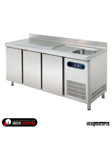 Mesa fria GN con fregadero 179x70cm IH8073105