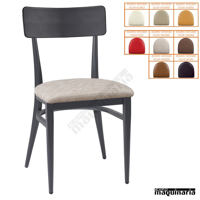 Silla cafeteria asiento tapizado IM188-T