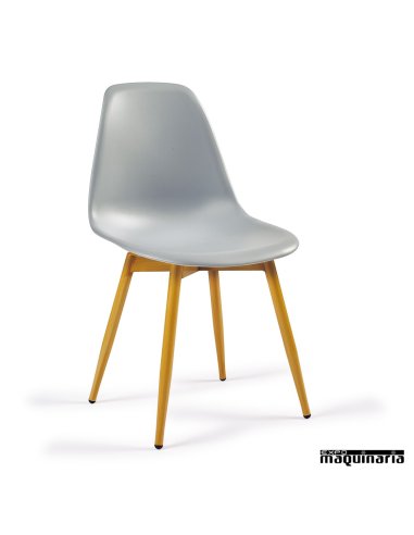Sillas nordicas para hostelería IM189 gris madera