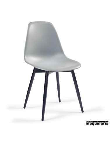 Sillas nordicas para hostelería IM189 gris negro
