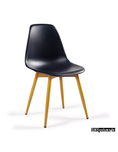 Sillas nordicas para hostelería IM189 negro madera