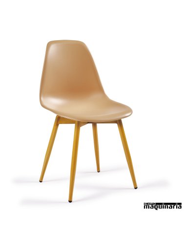 Sillas nordicas para hostelería IM189 toffee madera
