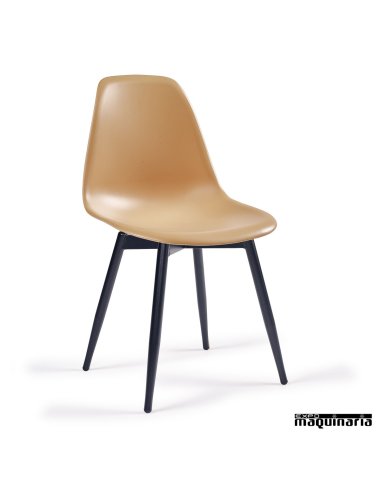 Sillas nordicas para hostelería IM189 toffee negro