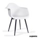 Sillon diseño estilo nordico IM289 hosteleria blanco negro