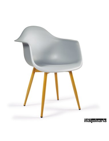 Sillon diseño estilo nordico IM289 hosteleria gris madera
