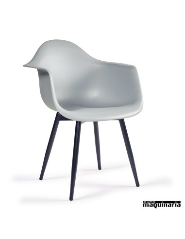 Sillon diseño estilo nordico IM289 hosteleria gris negro