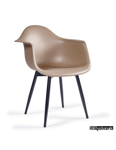 Sillon diseño estilo nordico IM289 hosteleria kashmir negro