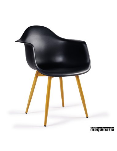 Sillon diseño estilo nordico IM289 hosteleria negro madera