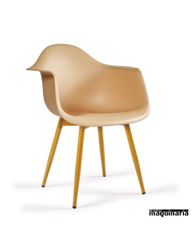 Sillon diseño estilo nordico IM289 hosteleria toffee madera