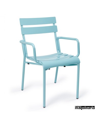 Sillones exterior de aluminio celeste IM4423