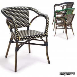 Sillon rattan dos colores IM3091