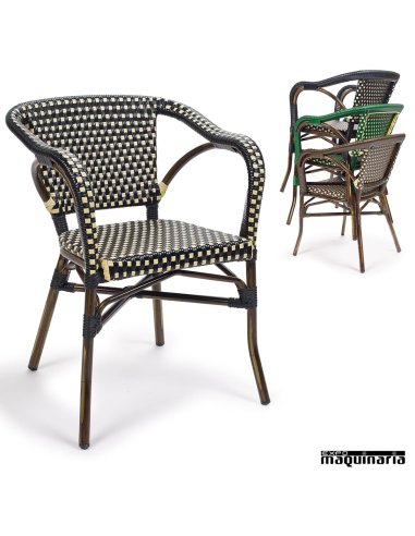Sillon rattan dos colores IM3091