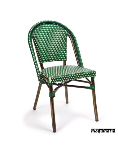 Sillas rattan dos colores IM8028 verde